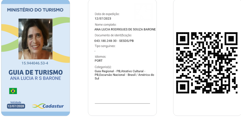 cópia do crachá oficial da Guia de Turismo Ana Lucia
