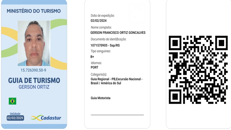 cracha do Guia de turismo Gerson