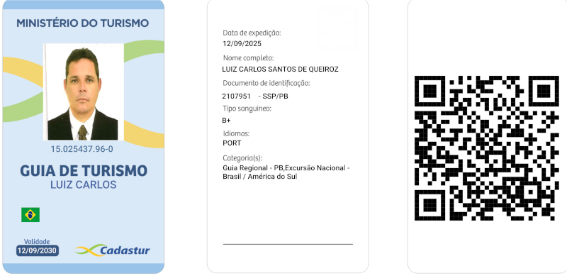 cracha do guia Luiz C. Queiroz